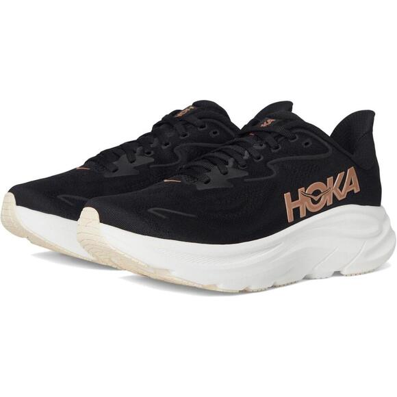 Hoka Shoes - Hoka Shoes Clifton 10 Black Rose Gold Sneakers